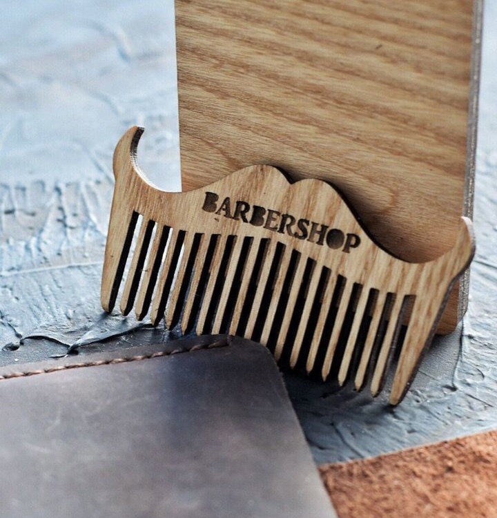 طرح شانه ریش وایکینگی مناسب برای استفاده در دستگاه های cnc چوب و cnc لیزر - laser cut viking beard comb cdr file