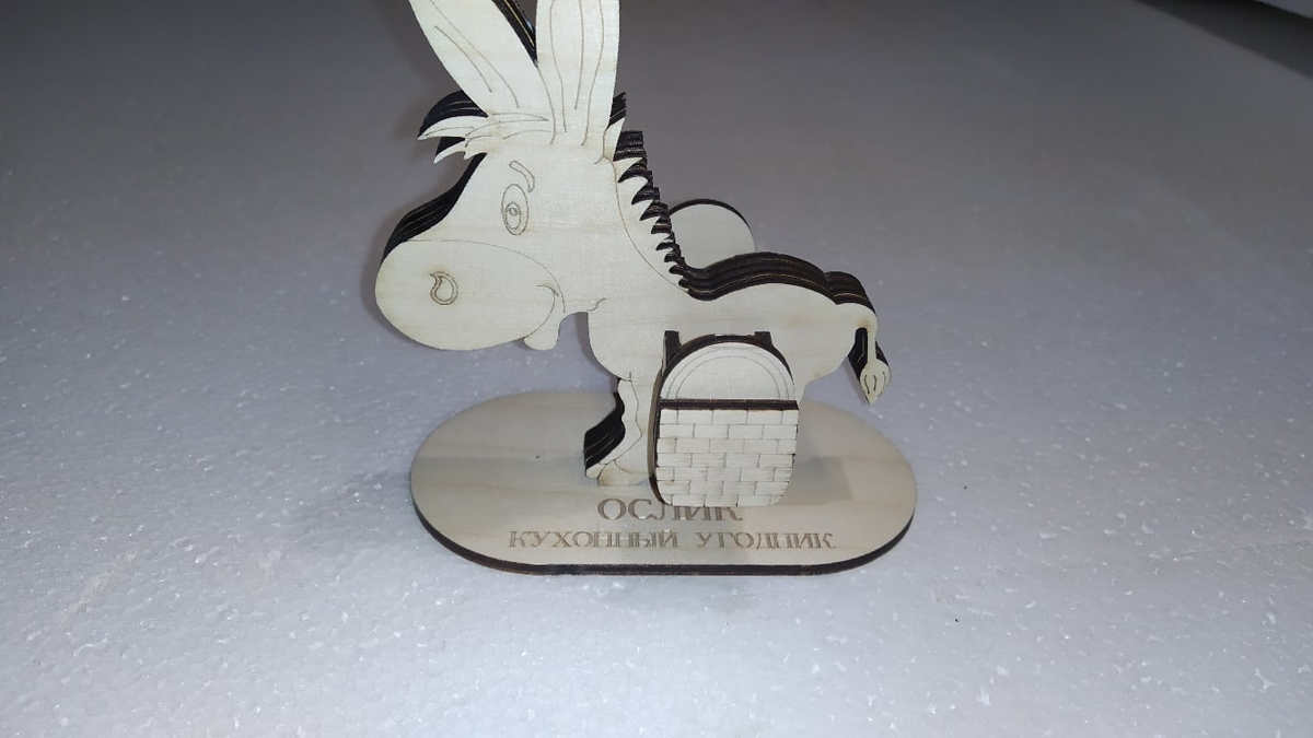 طرح حیوان الاغ برای جای خلال دندان مناسب برای استفاده در دستگاه های cnc چوب و cnc لیزر - laser cut animal donkey toothpicks holder toothpick dispenser cdr file