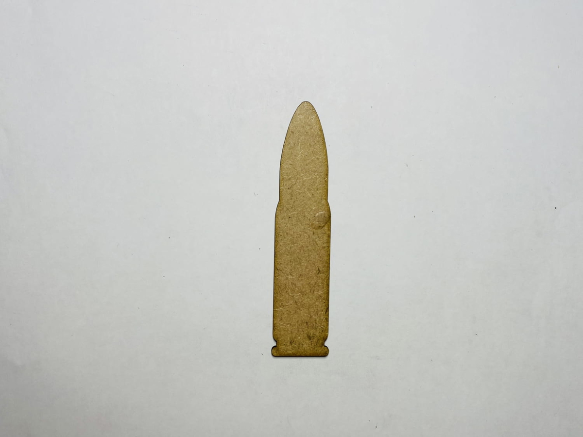 طرح گلوله و چوب ناتمام مناسب برای استفاده در دستگاه های cnc چوب و cnc لیزر - laser cut bullet unfinished wood cutout shape cdr file