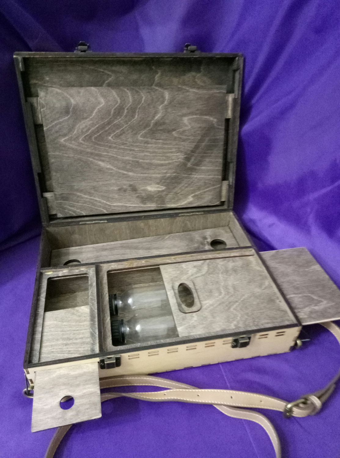 طرح چمدان چوبی مناسب برای استفاده در دستگاه های cnc چوب و cnc لیزر - laser cut wooden suitcase cdr file