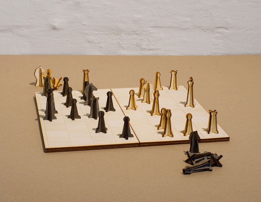 طرح مهره‌های شطرنج چوبی مناسب برای استفاده در دستگاه های cnc چوب و cnc لیزر - laser cut wooden chess pieces dxf file