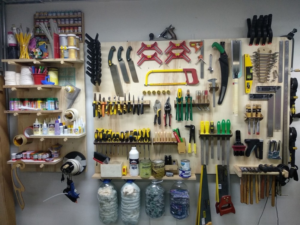 طرح جعبه ابزار کارگاهی مناسب برای استفاده در دستگاه های cnc چوب و cnc لیزر - laser cut workshop tool storage rack organizer dxf file