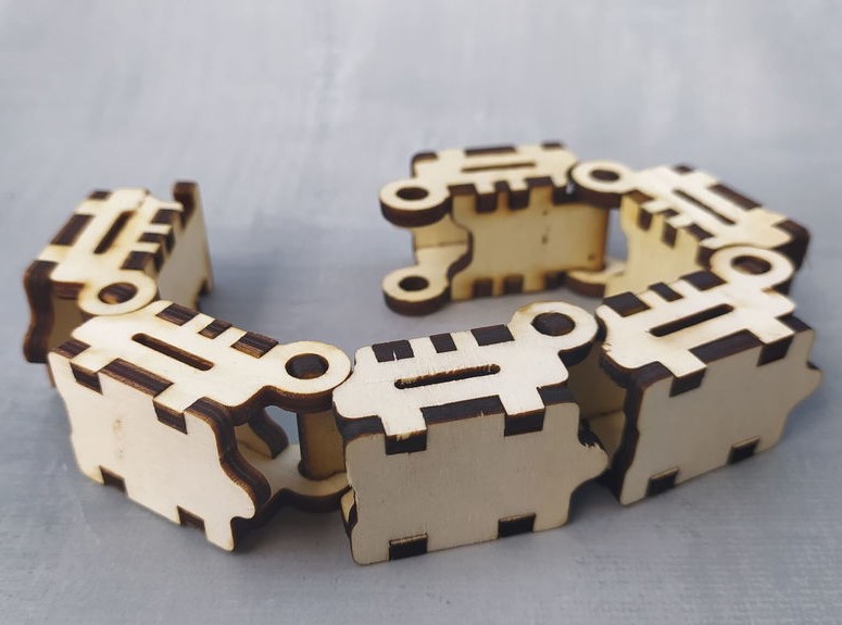 طرح حامل کابل مناسب برای استفاده در دستگاه های cnc چوب و cnc لیزر - laser cut cable carrier svg file