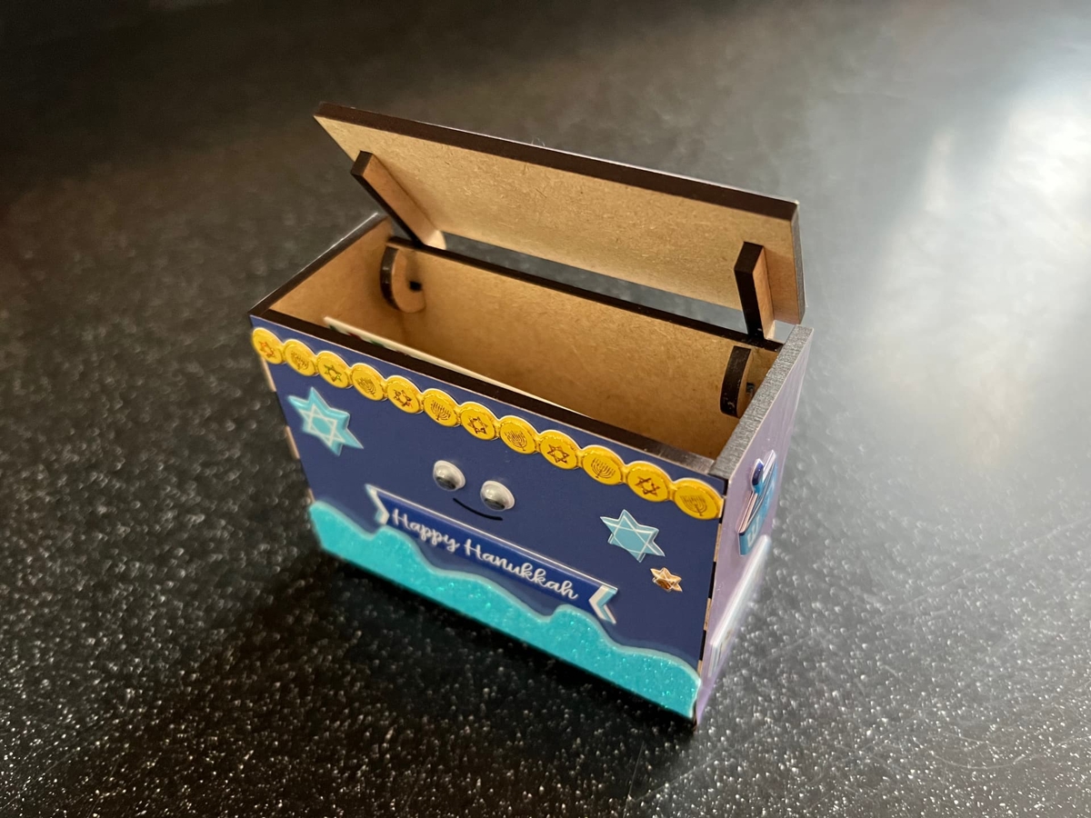 طرح جعبه کارت هدیه مناسب برای استفاده در دستگاه های cnc چوب و cnc لیزر - laser cut gift card box svg file
