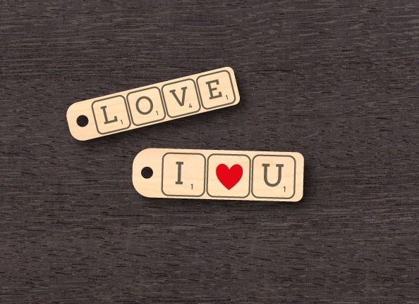 طرح جاکلیدی ولنتاین مناسب برای استفاده در دستگاه های cnc چوب و cnc لیزر - laser cut valentine day keychains keyrings template cdr file