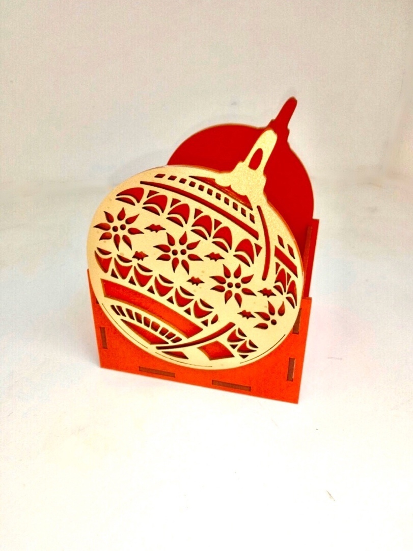 طرح تزئینات کریسمس مناسب برای استفاده در دستگاه های cnc چوب و cnc لیزر - laser cut christmas ornament shape organizer cdr file