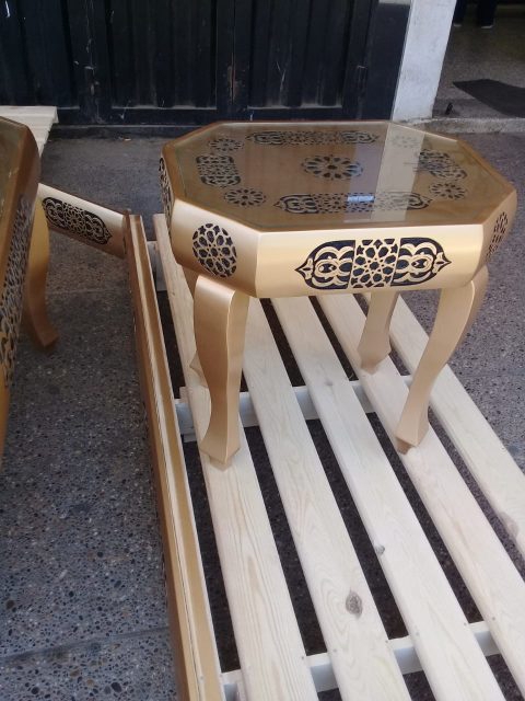 طرح میز تزئینی مناسب برای استفاده در دستگاه های cnc چوب و cnc لیزر - decorative table dxf file
