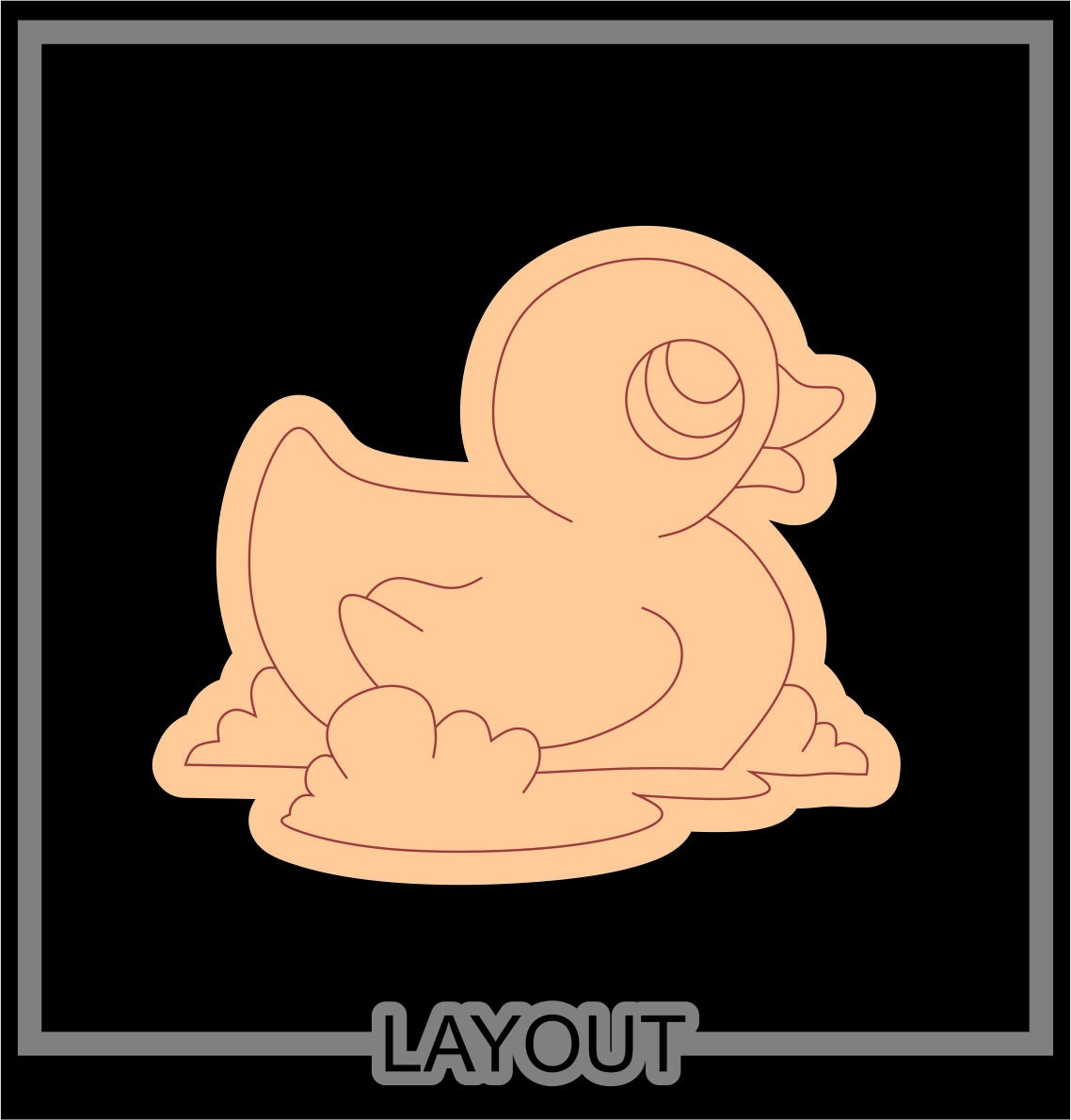 طرح حکاکی و اردک مناسب برای استفاده در دستگاه های cnc چوب و cnc لیزر - laser cut engraved duck cdr file