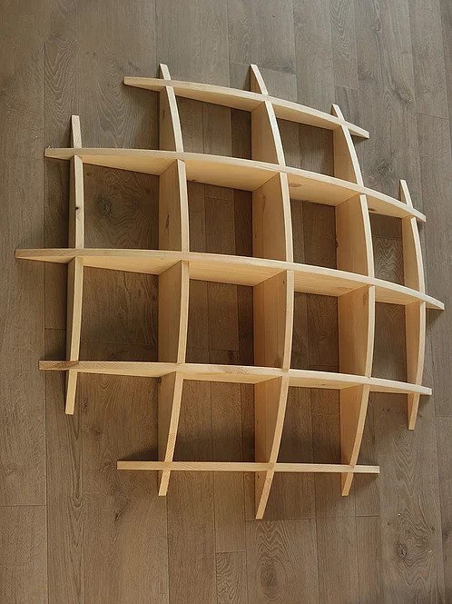 طرح قفسه کروی 10 میلی‌متری مناسب برای استفاده در دستگاه های cnc چوب و cnc لیزر - laser cut sphere shelf 10mm cdr file