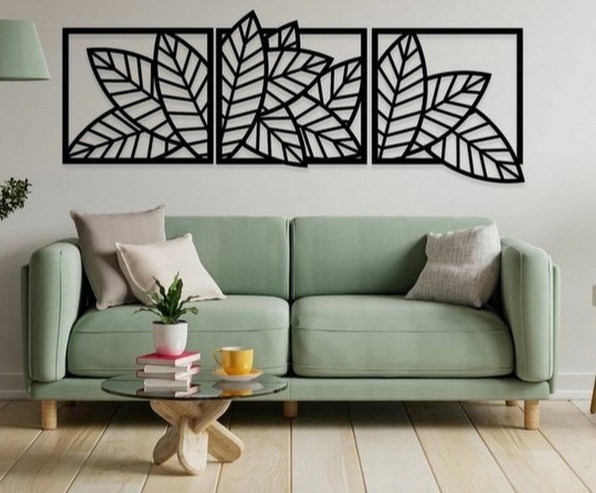 طرح تزیین دیوار با پنل گل مناسب برای استفاده در دستگاه های cnc چوب و cnc لیزر - laser cut flowers panels wall decor cdr file
