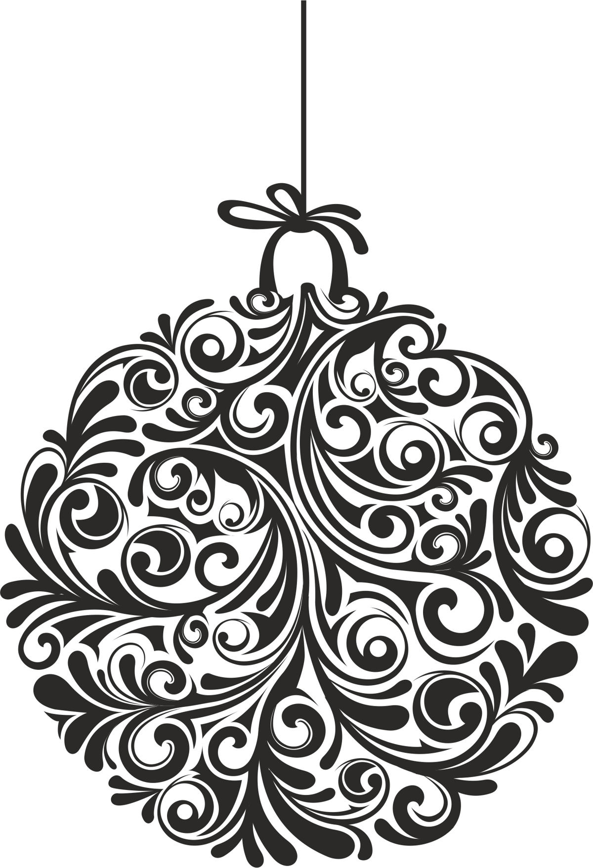 طرح تزیینات توپ کریسمس مناسب برای استفاده در دستگاه های cnc چوب و cnc لیزر - christmas ball ornamental cdr file