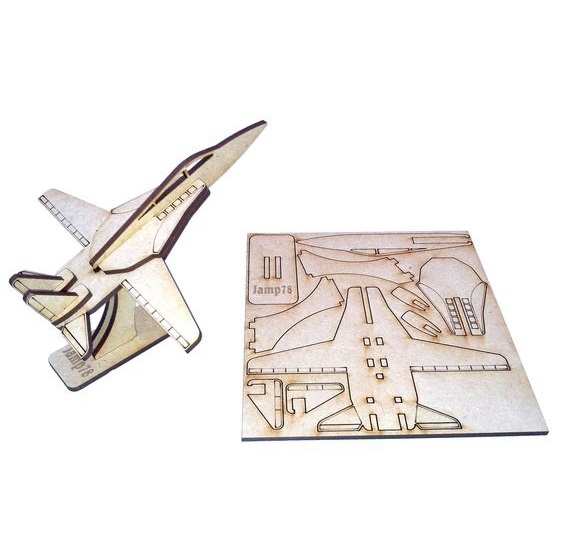 طرح مدل هواپیمای چوبی f14 مناسب برای استفاده در دستگاه های cnc چوب و cnc لیزر - laser cut wooden f14 aircraft model dxf file