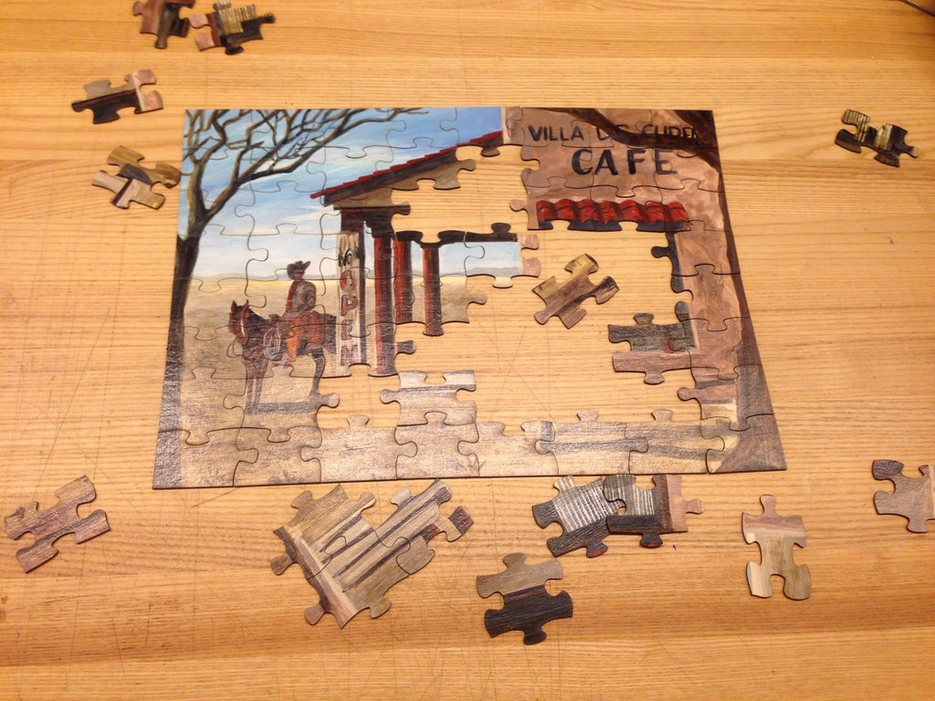 طرح الگوی پازل مناسب برای استفاده در دستگاه های cnc چوب و cnc لیزر - laser cut jigsaw puzzle pattern ai file