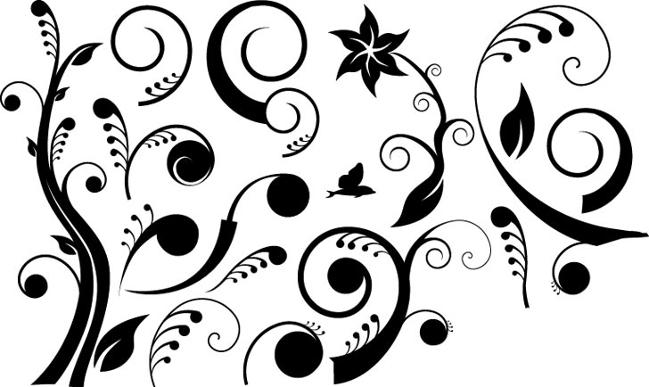 طرح خم‌های گلدار رویایی مناسب برای استفاده در دستگاه های cnc چوب و cnc لیزر - dreamy floral curves eps file
