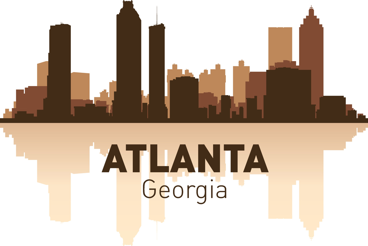 طرح فایل سی دی آر آسمان خراش آتلانتا مناسب برای استفاده در دستگاه های cnc چوب و cnc لیزر - atlanta skyline cdr file