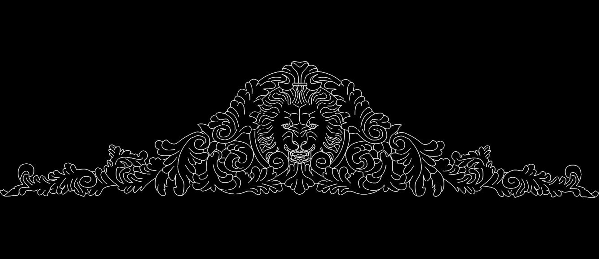 طرح شیر ۲ مناسب برای استفاده در دستگاه های cnc چوب و cnc لیزر - lion 2 dxf file