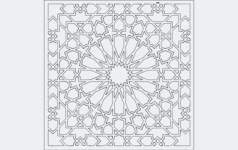 طرح مشبک مناسب برای استفاده در دستگاه های cnc چوب و cnc لیزر - grille pattern dxf file