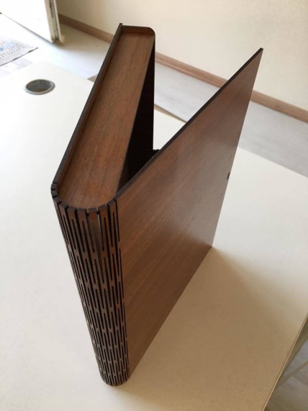 طرح جعبه کتاب ام دی اف مناسب برای استفاده در دستگاه های cnc چوب و cnc لیزر - laser cut mdf book box