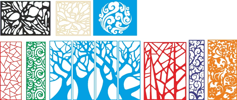 طرح مشبک تزئینی طرح درخت برای cnc مناسب برای استفاده در دستگاه های cnc چوب و cnc لیزر - tree style decorative lattice for cnc cdr file
