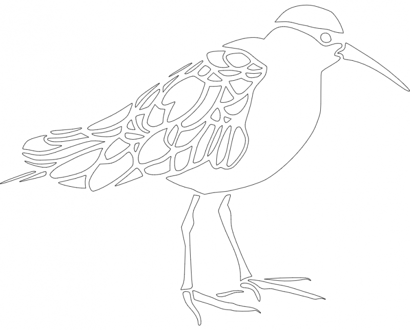 طرح پرنده مناسب برای استفاده در دستگاه های cnc چوب و cnc لیزر - bird dxf file