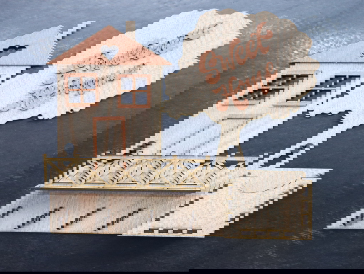 طرح جاکلیدی دیواری با قفسه مناسب برای استفاده در دستگاه های cnc چوب و cnc لیزر - laser cut key holder for wall with shelf cdr file