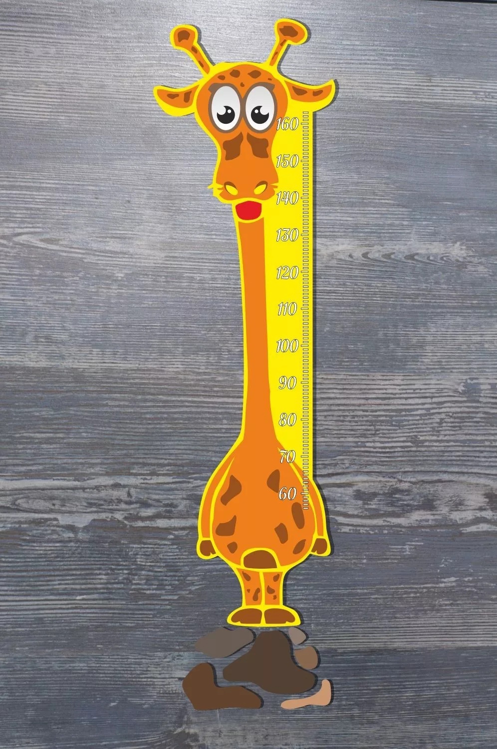 طرح متر قد کودک برای زرافه مناسب برای استفاده در دستگاه های cnc چوب و cnc لیزر - laser cut child height meter giraffe template cdr file