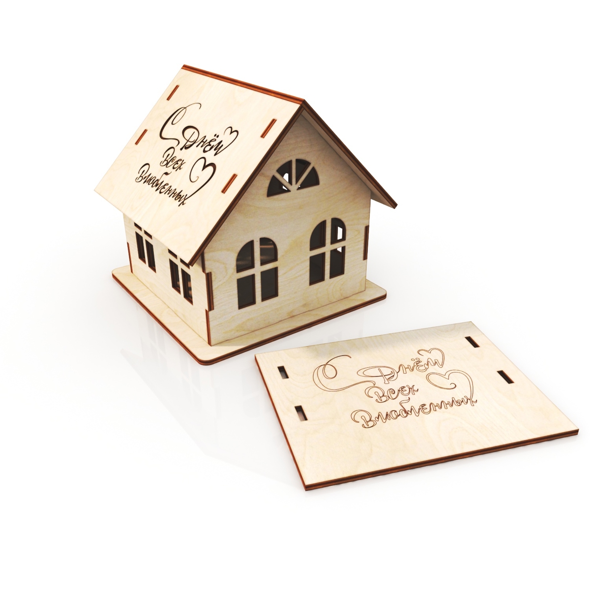 طرح خانه کوچک مناسب برای استفاده در دستگاه های cnc چوب و cnc لیزر - laser cut small house template cdr file