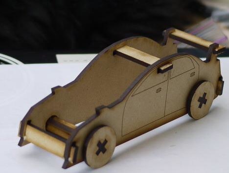 طرح ماشین اسپرت با ضخامت ۳ میلی‌متر مناسب برای استفاده در دستگاه های cnc چوب و cnc لیزر - laser cut sports car 3mm svg file