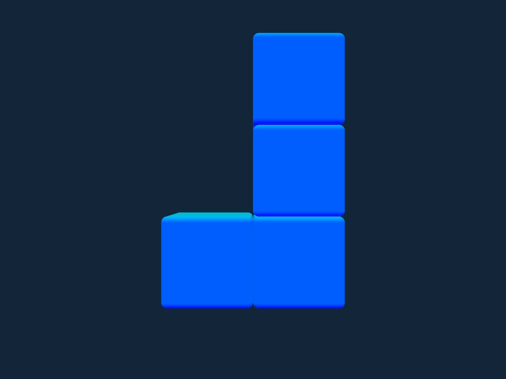 طرح بلوک تتریس j مناسب برای استفاده در دستگاه های cnc چوب و cnc لیزر - tetris block j stl file