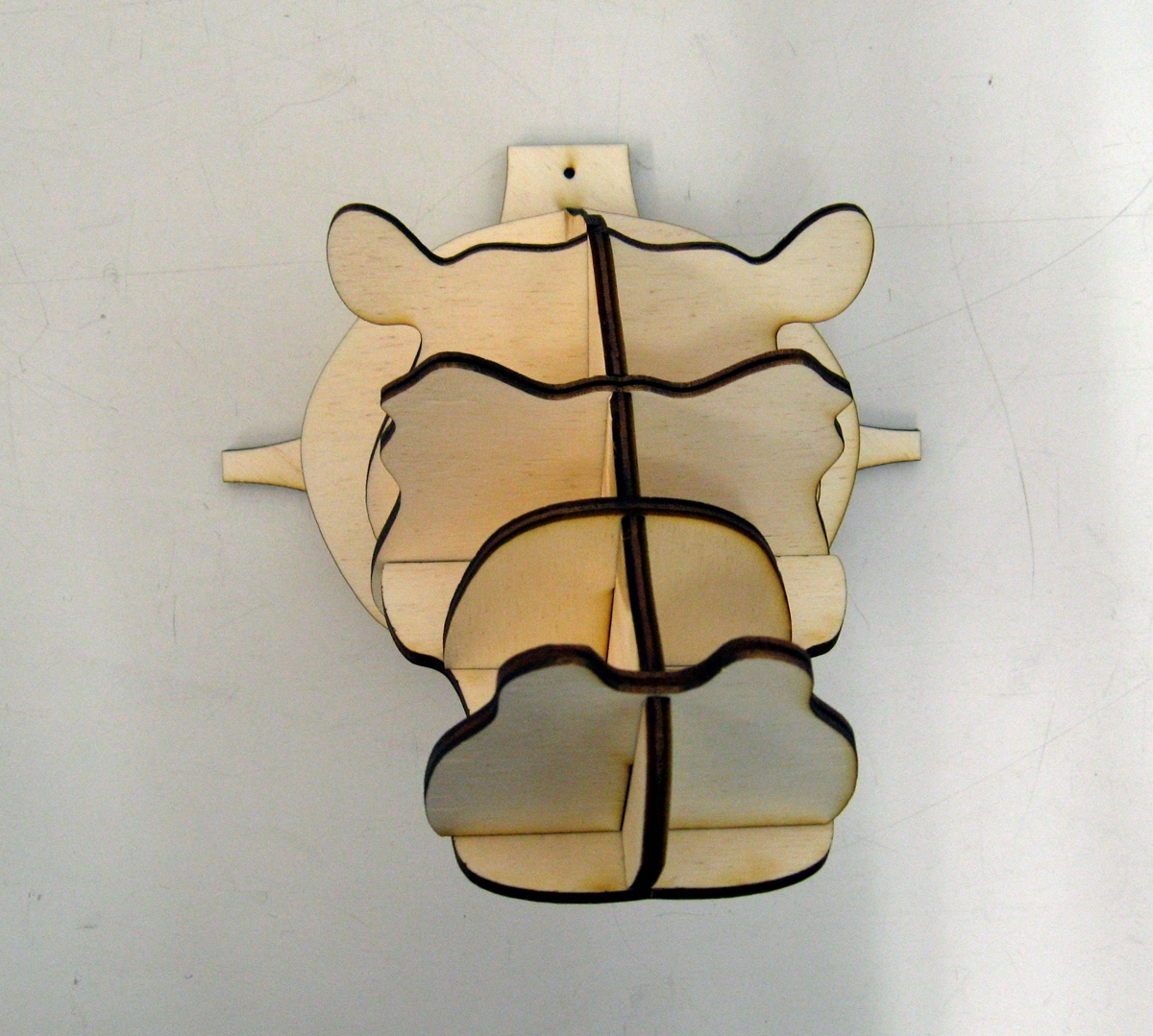 طرح سر اسب آبی برای تزیین دیوار مناسب برای استفاده در دستگاه های cnc چوب و cnc لیزر - laser cut hippo head wall decor animal head trophy dxf file