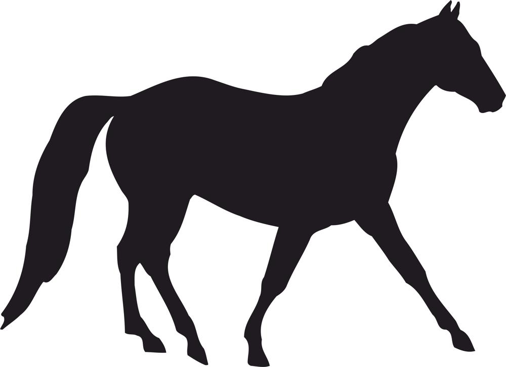 طرح وکتور سیلوئت اسب مناسب برای استفاده در دستگاه های cnc چوب و cnc لیزر - horse silhouette vector cdr file