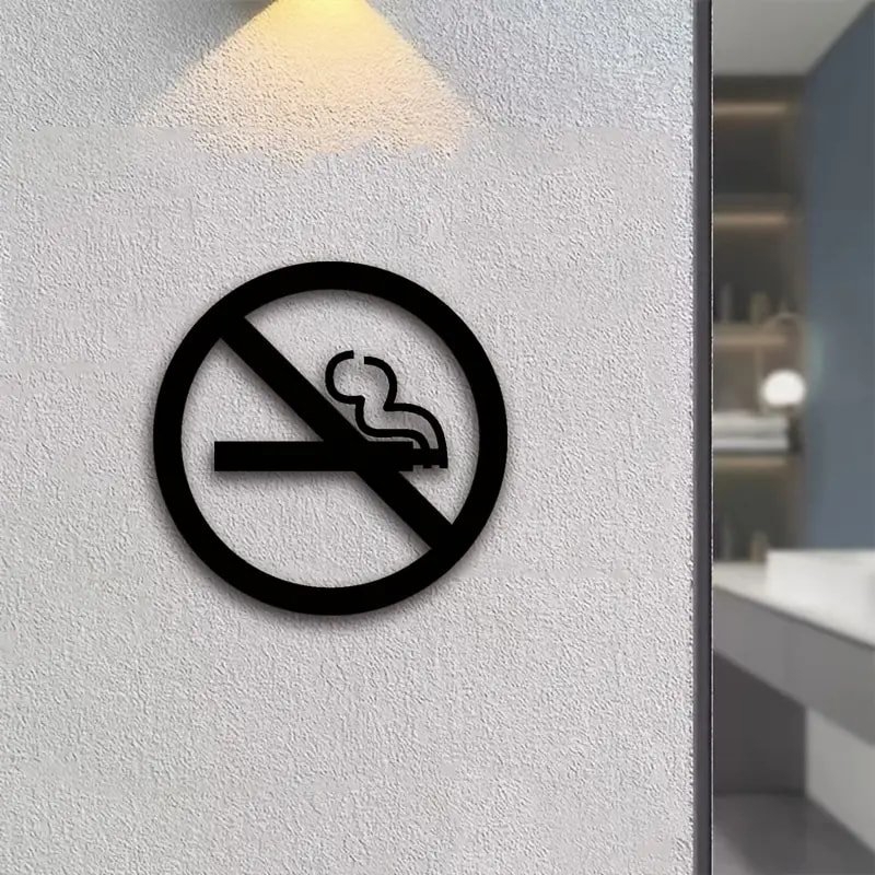 طرح تابلوی سیگار کشیدن ممنوع با مناسب برای استفاده در دستگاه های cnc چوب و cnc لیزر - laser cut no smoking sign
