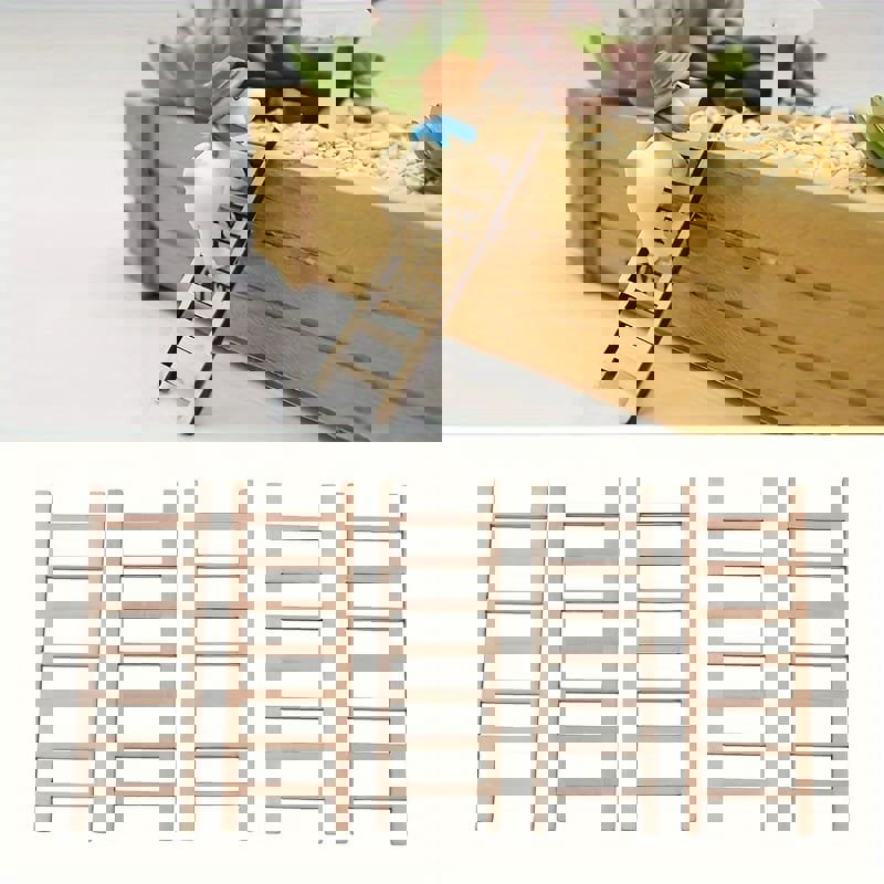 طرح مدل راه پله چوبی کوچک ، دکور منظره میکرو DIY، نردبان کوچک برای صنایع دستی DIY مناسب برای استفاده در دستگاه های cnc چوب و cnc لیزر - laser cut mini wooden staircase model diy micro landscape decor mini ladder for diy crafts