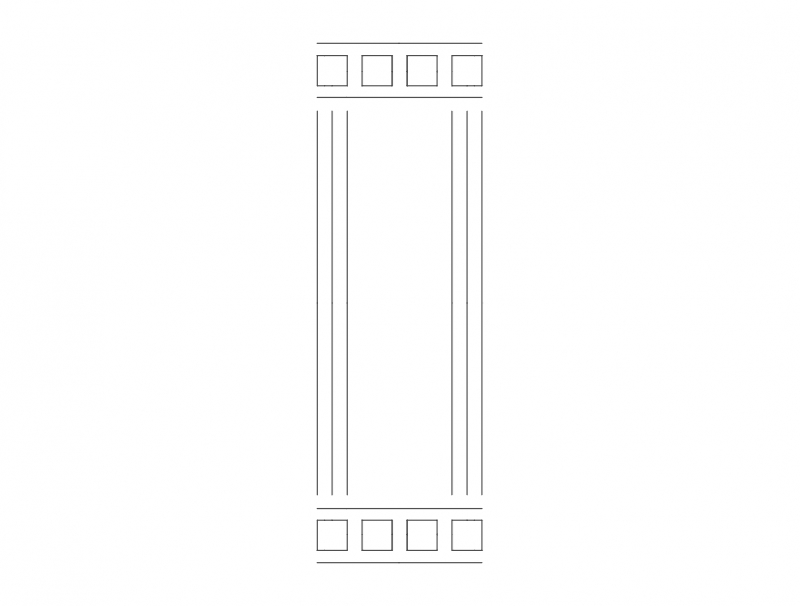 طرح درب ام دی اف شماره 11 مناسب برای استفاده در دستگاه های cnc چوب و cnc لیزر - mdf door design 11 dxf file