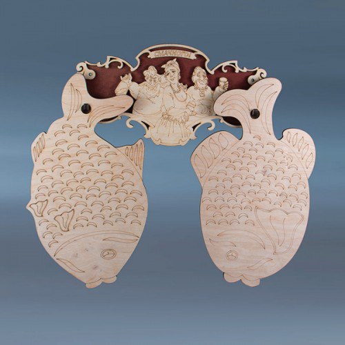 طرح تخته ماهی فایل 2 مناسب برای استفاده در دستگاه های cnc چوب و cnc لیزر - Design and vector for CNC machine