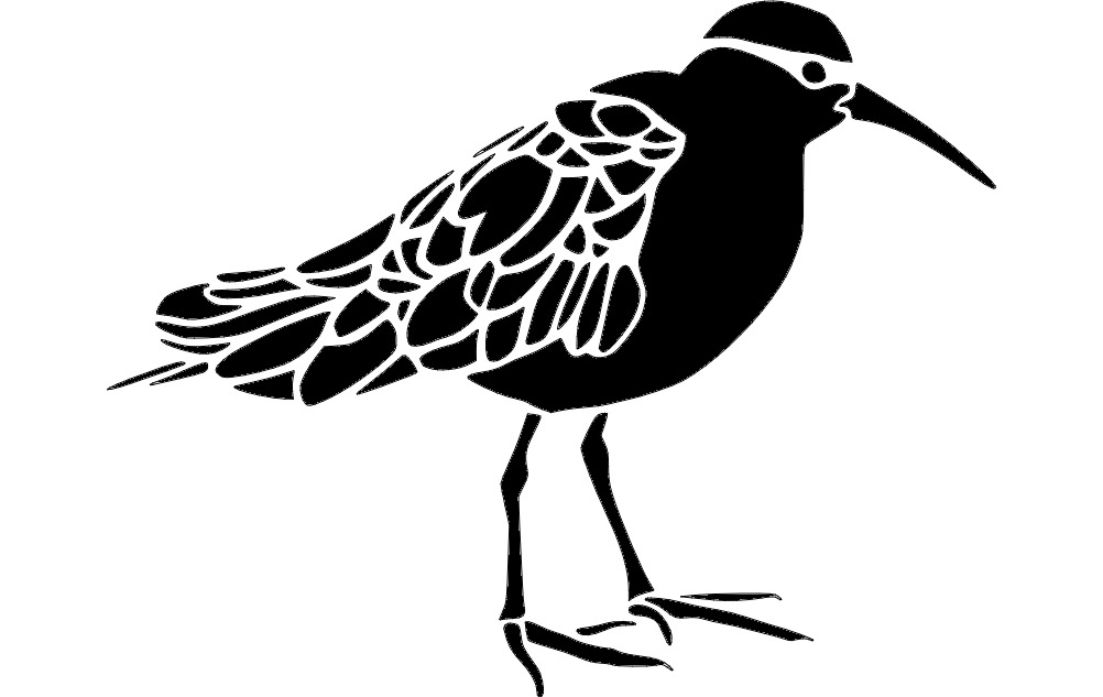 طرح پرنده مناسب برای استفاده در دستگاه های cnc چوب و cnc لیزر - bird dxf file