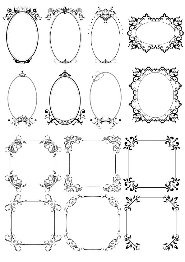 طرح حاشیه‌ها مناسب برای استفاده در دستگاه های cnc چوب و cnc لیزر - borders cdr file