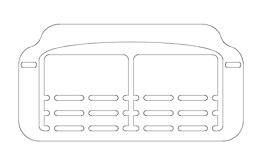 طرح پایه کارت ویزیت مناسب برای استفاده در دستگاه های cnc چوب و cnc لیزر - business card base dxf file