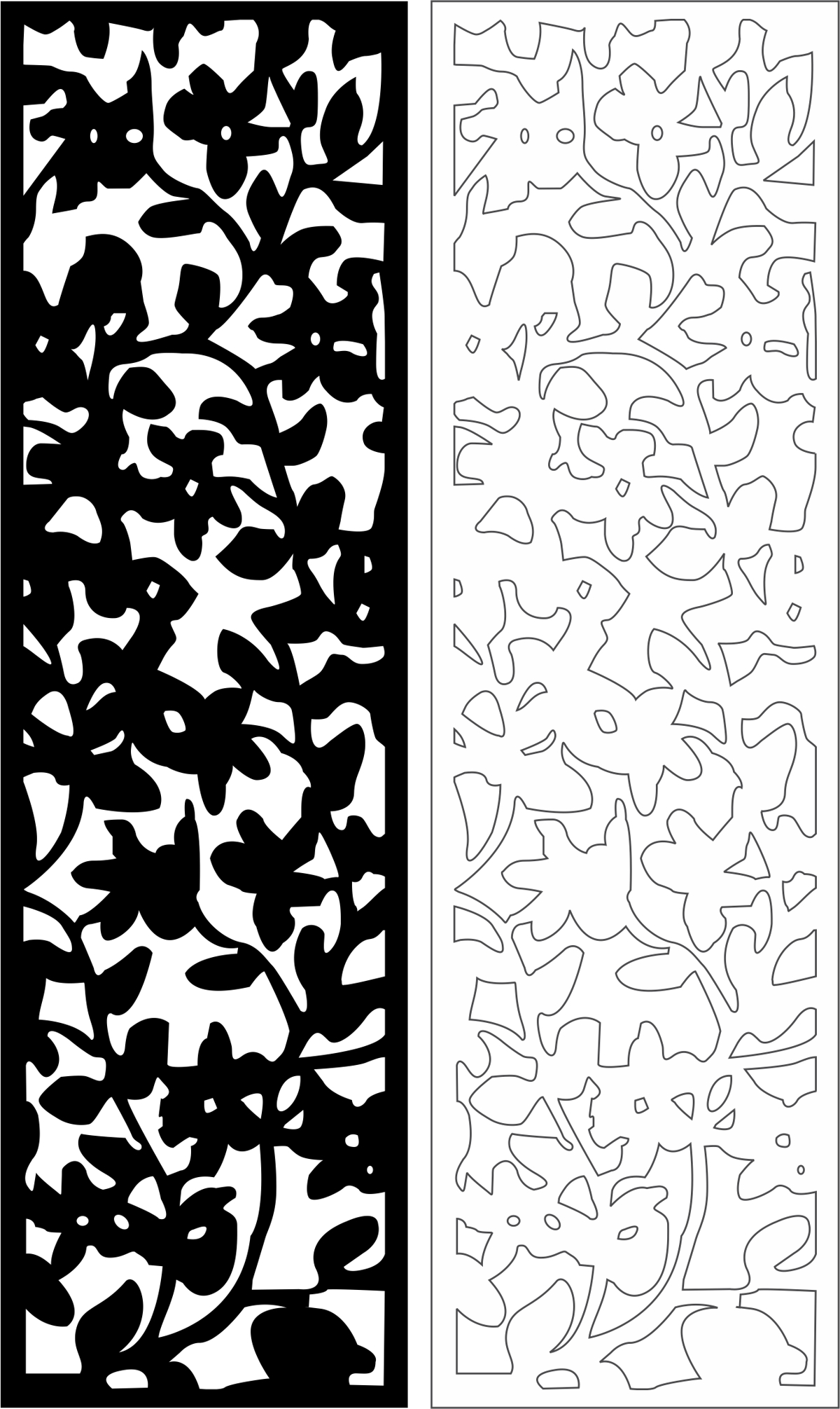 طرح پنل دکور دیواری شماره ۱ مناسب برای استفاده در دستگاه های cnc چوب و cnc لیزر - wall decor panel 1 cdr file