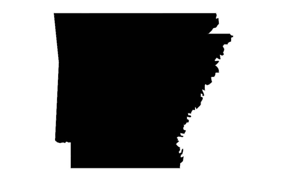 طرح نقشه ایالت آرکانزاس آمریکا مناسب برای استفاده در دستگاه های cnc چوب و cnc لیزر - us state map arkansas ar dxf file