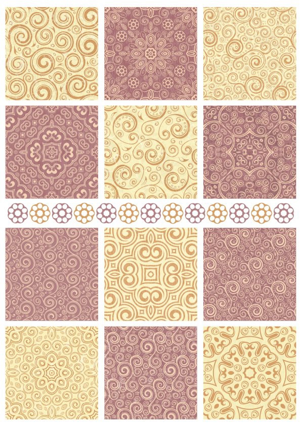 طرح با طرح گل های زیبا و بدون درز مناسب برای استفاده در دستگاه های cnc چوب و cnc لیزر - seamless floral background patterns cdr file