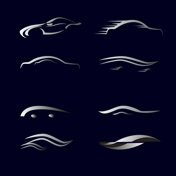 طرح سیلوئت های انتزاعی ماشین مناسب برای استفاده در دستگاه های cnc چوب و cnc لیزر - car abstract silhouettes cdr file