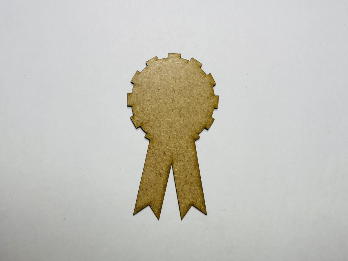 طرح روبان جایزه طرح چوب ناتمام مناسب برای استفاده در دستگاه های cnc چوب و cnc لیزر - laser cut award ribbon shape unfinished wood craft cutout cdr file