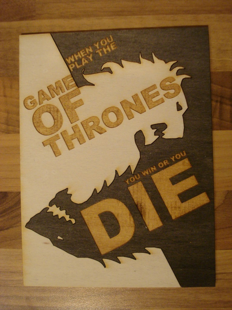 طرح پوستر بازی تاج و تخت مناسب برای استفاده در دستگاه های cnc چوب و cnc لیزر - laser cut game of thrones poster cdr file
