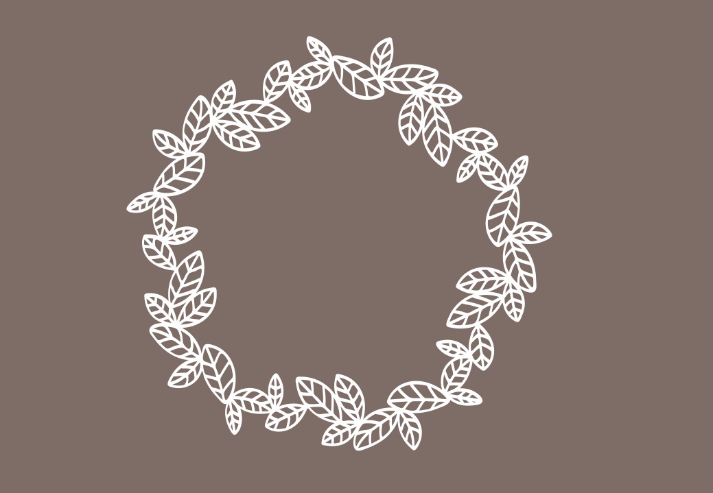 طرح پایه مونوگرام طرح تاج گل مناسب برای استفاده در دستگاه های cnc چوب و cnc لیزر - laser cut garland monogram base cdr file