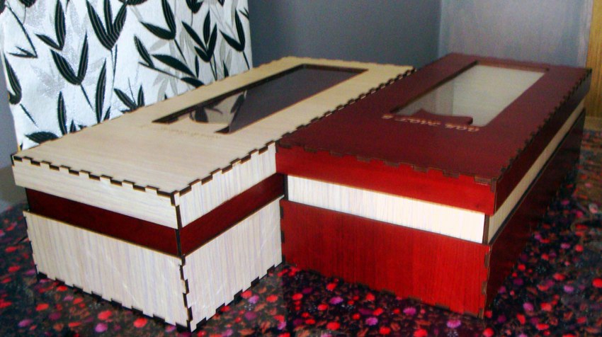 طرح جعبه مناسب برای استفاده در دستگاه های cnc چوب و cnc لیزر - laser cutting box dxf file