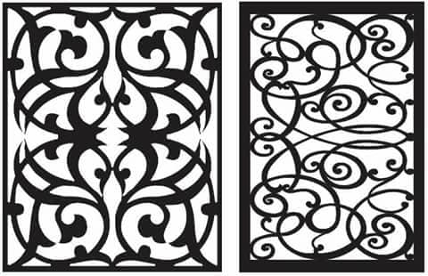 طرح های الگو ۴۲ مناسب برای استفاده در دستگاه های cnc چوب و cnc لیزر - pattern designs 42 dxf file
