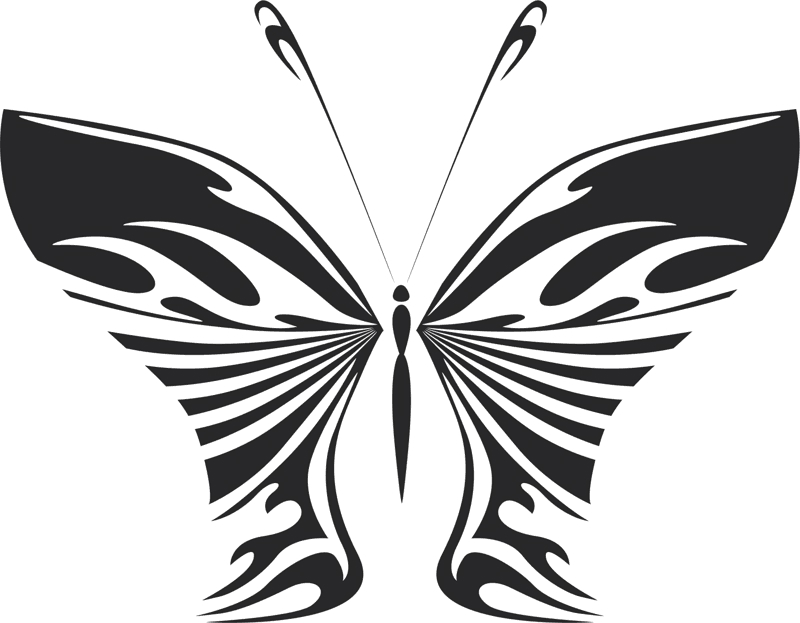 طرح وکتور طرح هنری پروانه مناسب برای استفاده در دستگاه های cnc چوب و cnc لیزر - butterfly vector art illustration dxf file