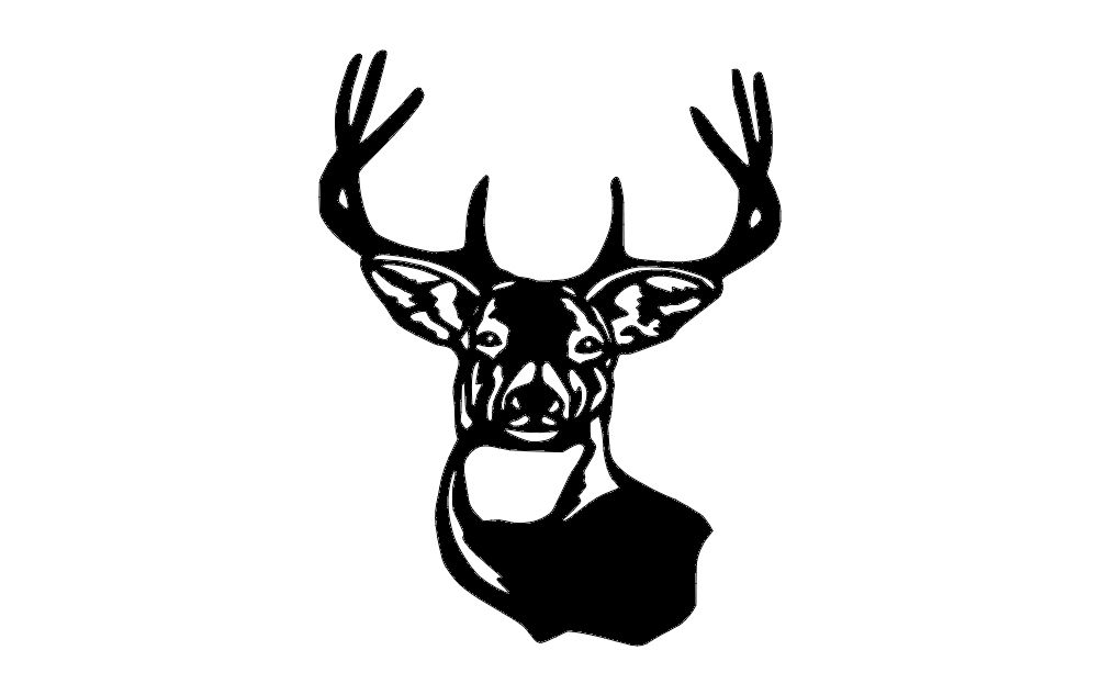 طرح گوزن ۴ مناسب برای استفاده در دستگاه های cnc چوب و cnc لیزر - deer 4 dxf file