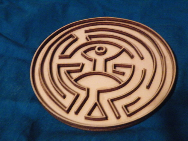 طرح هزارتوی وست ورلد مناسب برای استفاده در دستگاه های cnc چوب و cnc لیزر - westworld maze dxf file